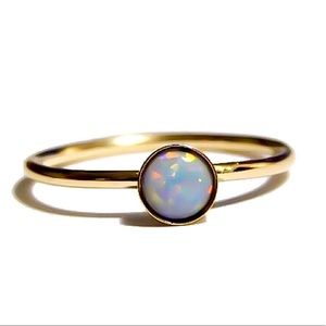 14k Gold Filled Fire Opal Ring